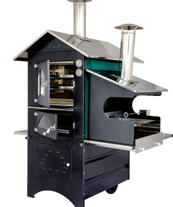 Forno a legna ventilato + barbecue