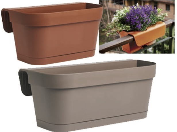Vasi balconiere B-Smart con sottovaso