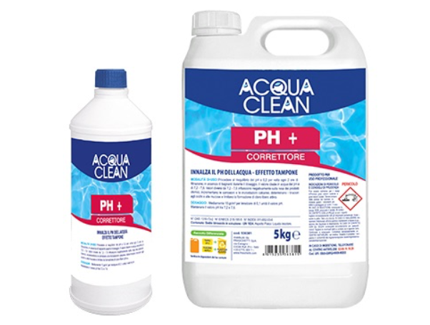 Correttori liquido PH+ Acqua Clean per piscine
