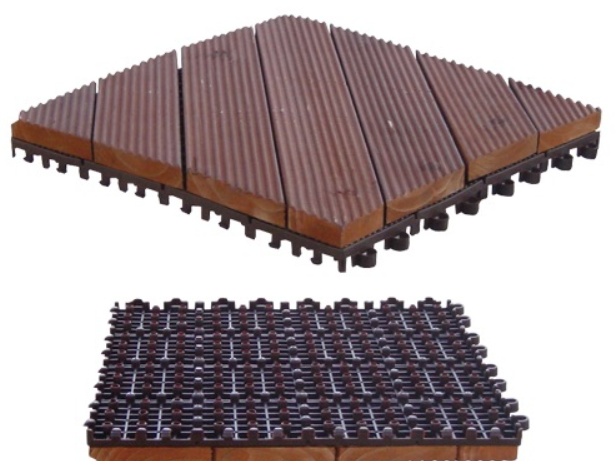 Pavimento Parquet Patio con supporto PVC