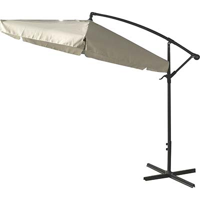 OMBRELLONE PALO LATERALE BANANA DOMUS - ACCIAIO/POLY ECRU MM 48 MT 3