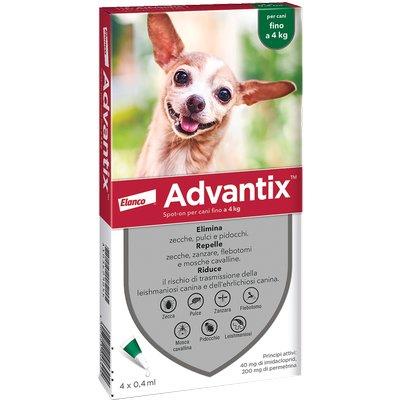 ANTIPARASSITARIO ADVANTIX CANI ELANCO - KG 0/4 CF=PZ 4