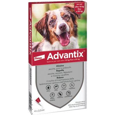 ANTIPARASSITARIO ADVANTIX CANI ELANCO - KG 10/25 CF=PZ 4