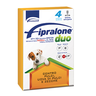 ANTIPARASSITARIO FIPRALONE DUO CANE FORMEVET - KG 2/10 CF=PIPETTE 4