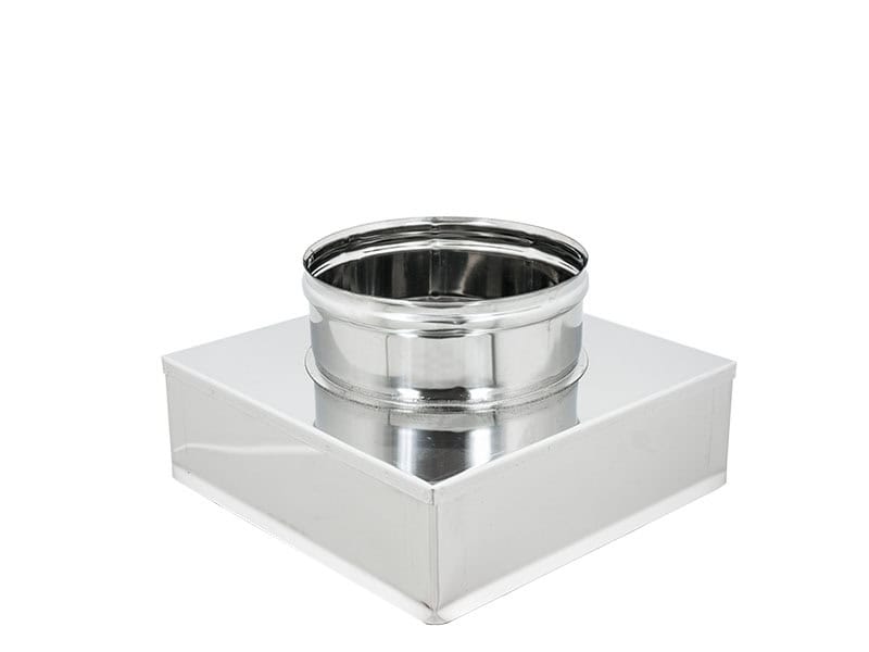 RIDUZIONE QUADRA TONDA INOX 300X300 MONO PARETE