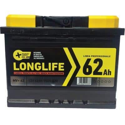 BATTERIA AUTO MODULO VALORE + - AH 62 DX SPUNTO 550A MM 242X175 H.MM 190