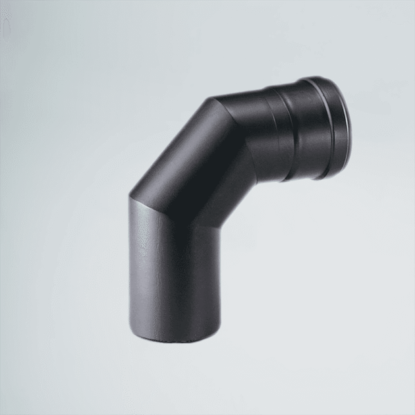 Curva  linea nero pellets 90° 12/10