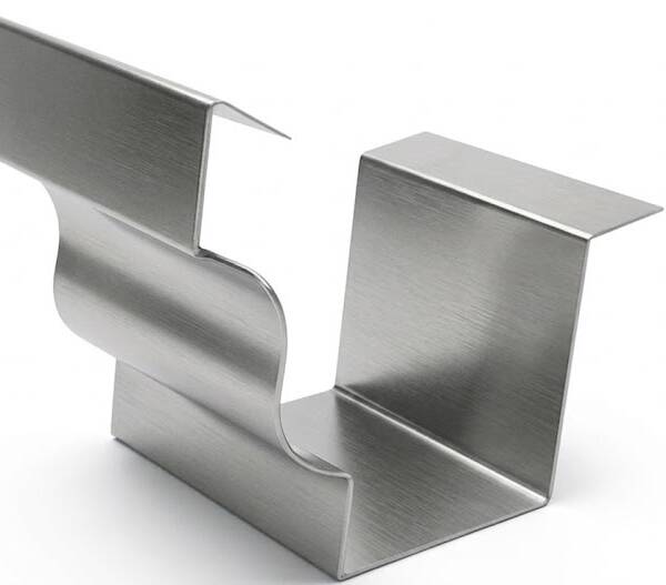 Grondaia in acciaio inox con doppia curva + testata