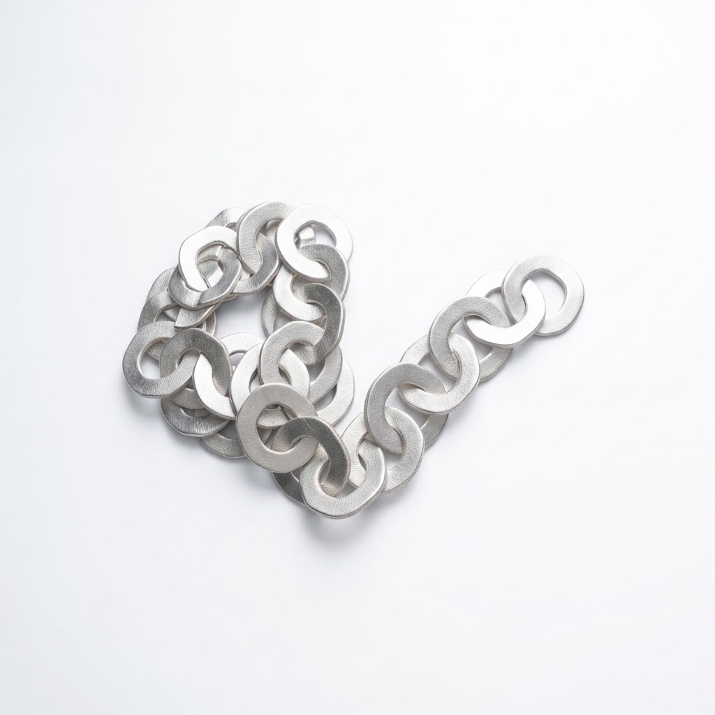 Catena stampata in lamiera silver ral 9006
